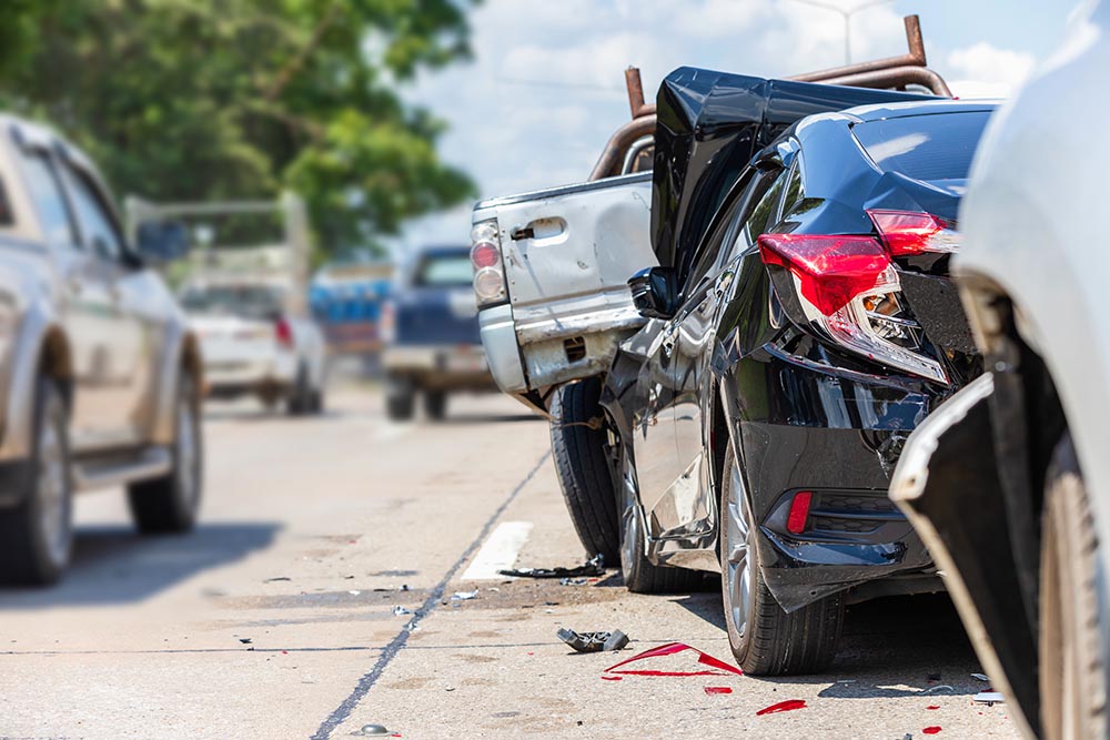 multiple-car collision kansas city